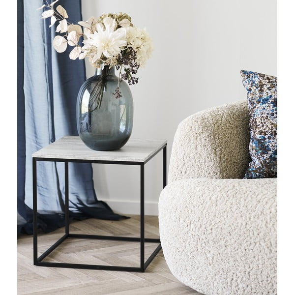 Odkladací stolík v dekore kameňa 45x45 cm Vita – House Nordic-image-1