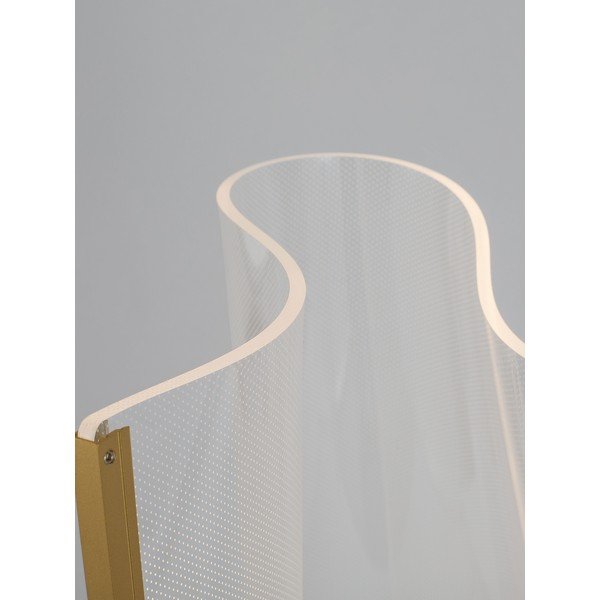 Hliníková LED stojacia lampa v zlatej farbe s tienidlom z akrylového skla (výška  105 cm) Siderno – Nova Luce-image-3