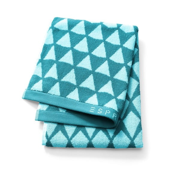 Modrý vzorovaný uterák Esprit Mina, 30 x 50 cm