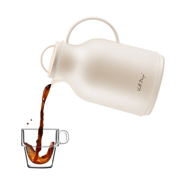 Béžová termoska Vialli Design, 1 l-image-3