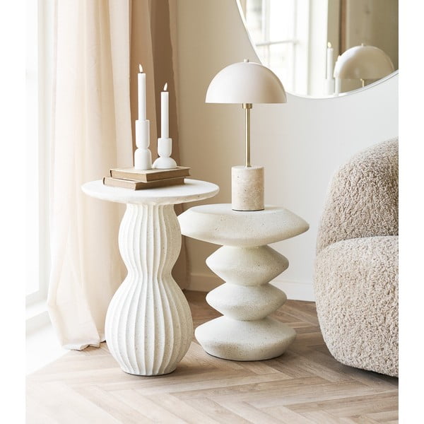 Kamenný okrúhly odkladací stolík ø 40 cm Newtown – House Nordic-image-1