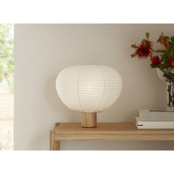 Biela stolová lampa s papierovým tienidlom (výška  32 cm) Kami – Blomus-image-3