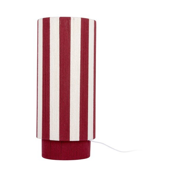 Červená/biela povrazová stolová lampa (výška  58 cm) Vienna Stripes – Leitmotiv