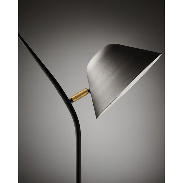 Čierna stojacia lampa s kovovým tienidlom (výška 152 cm) Aurelia – Kave Home-image-2