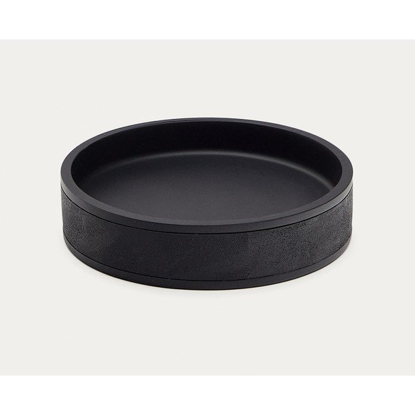 Čierna nádobka na mydlo z polyresínu Sisel – Kave Home-image-2