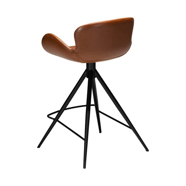 Koňakovohnedá barová stolička z imitácie kože DAN–FORM Denmark Gaia, výška 87 cm-image-3