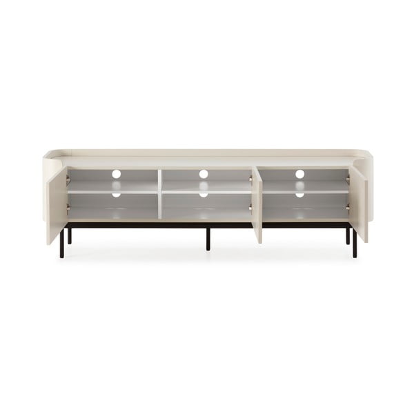 Krémovobiely TV stolík 180x55x40 cm Willa – MOME-image-4