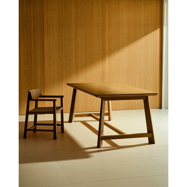 Jedálenský stôl s doskou v dubovom dekore 100x220 cm Idun – Kave Home-image-1