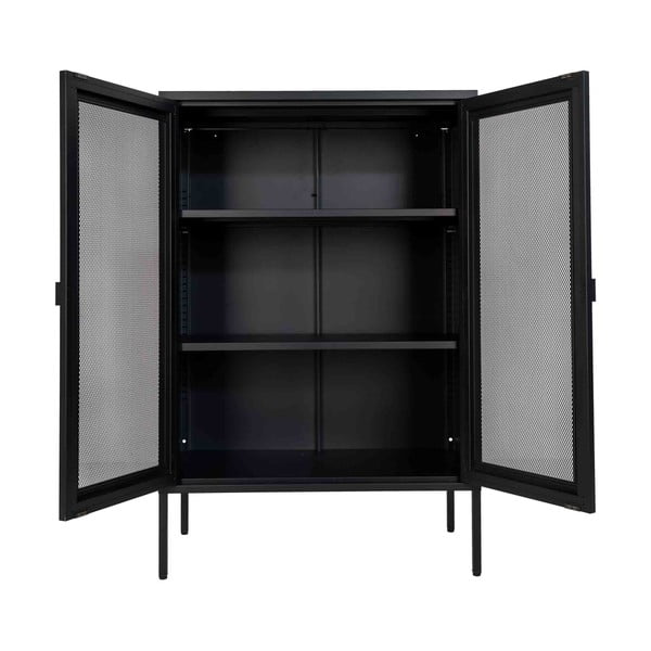 Čierna kovová vitrína 80x120 cm Melbourne – House Nordic-image-2