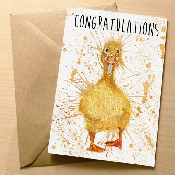 Prianie Wraptious Splatter Duck Congrats