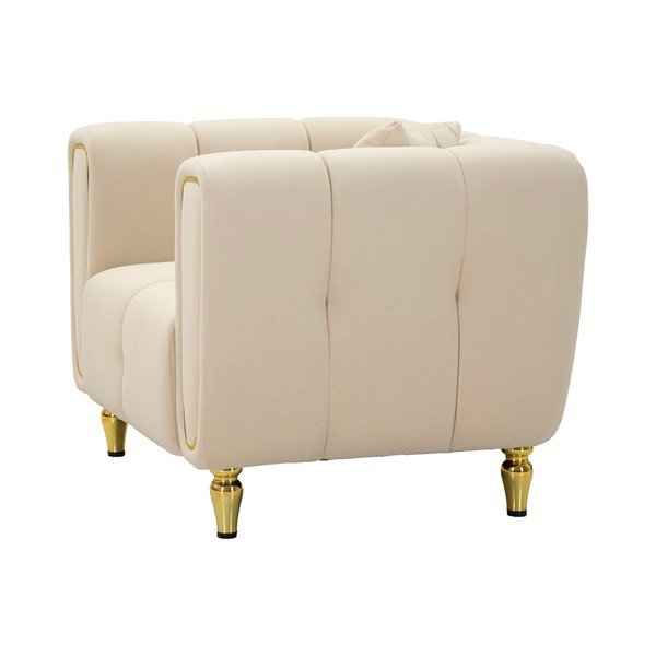 Krémové zamatové kreslo Alma – Mauro Ferretti-image-4