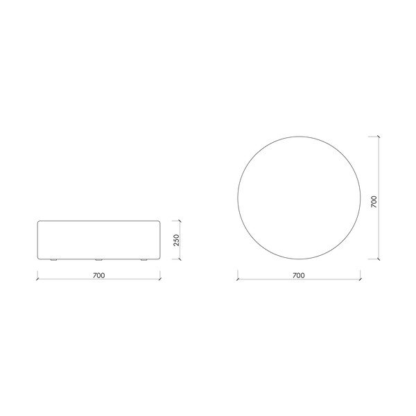 Sivý vlnený taburet Folk – noo.ma-image-4