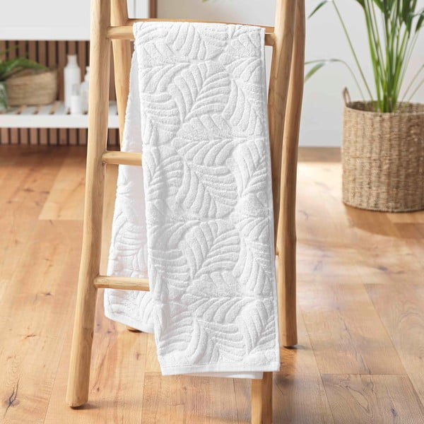 Biela froté bavlnená osuška 70x130 cm Madeira – douceur d'intérieur-image-1