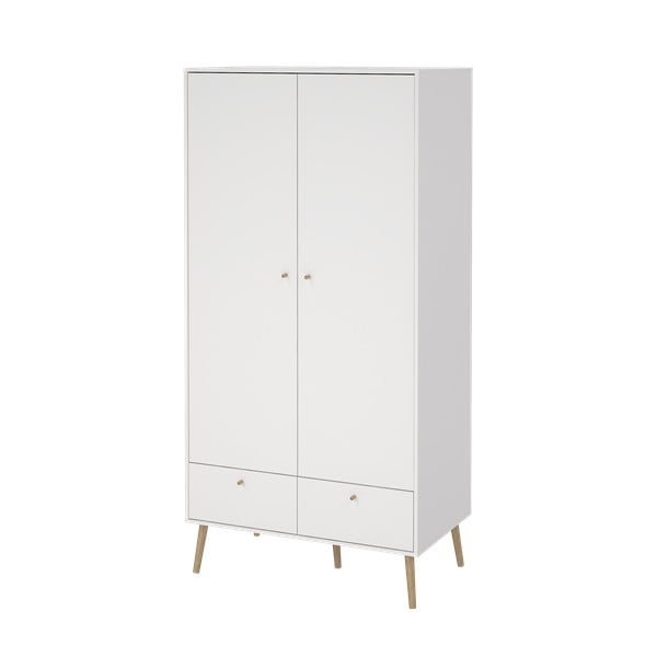 Biela šatníková skriňa 99x200 cm Bodo – Tvilum-image-3
