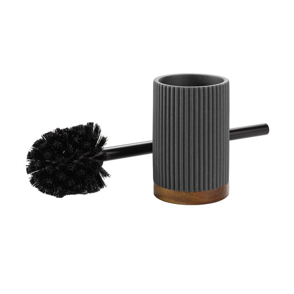 Antracitová WC kefa z polyresínu Niagara – douceur d'intérieur-image-3