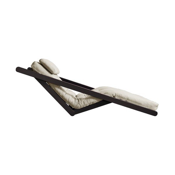Rozkladacia leňoška s béžovým poťahom Karup Design Figo Black/Beige-image-3