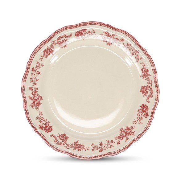 Vínovočervený/slonovinový porcelánový tanier ø 27 cm Cyril – S|P Collection