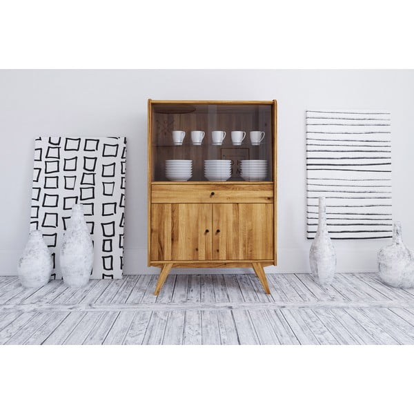 Vitrína z dubového dreva 100x154 cm Retro - The Beds-image-4