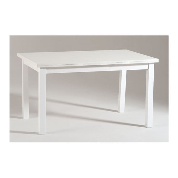 Biely drevený rozkladací jedálenský stôl Castagnetti Top, 130 cm