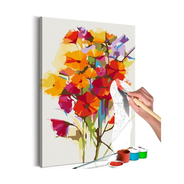 DIY set na tvorbu vlastného obrazu na plátne Artgeist Summer Flowers, 60 × 40 cm