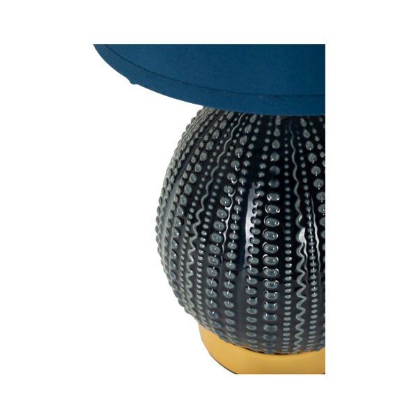 Modrá keramická stolová lampa s textilným tienidlom (výška  30,5 cm) Flavi – Mauro Ferretti-image-3