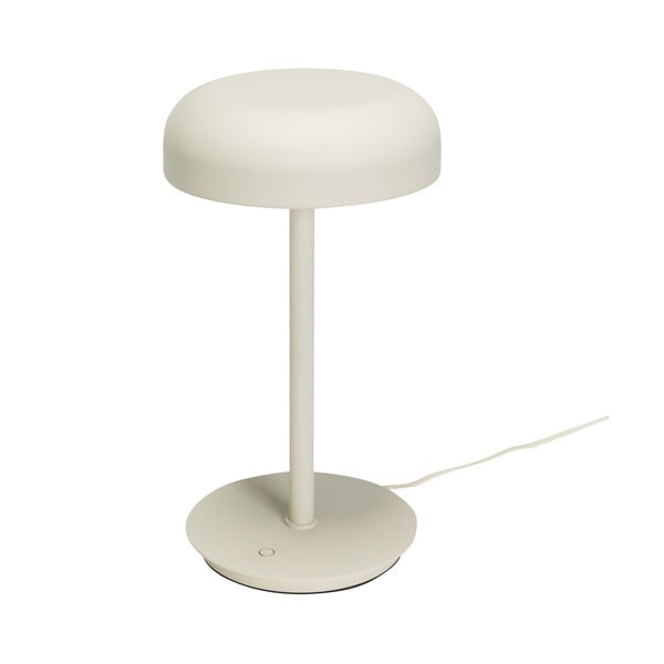 Krémová LED stmievateľná stolová lampa (výška 37 cm) Velo – Hübsch-image-4