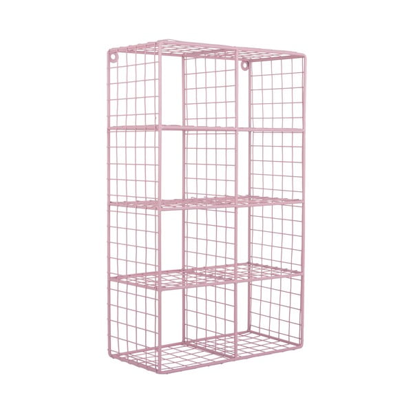 Svetloružová poschodová oceľová polica 30 cm Reja – PT LIVING-image-2