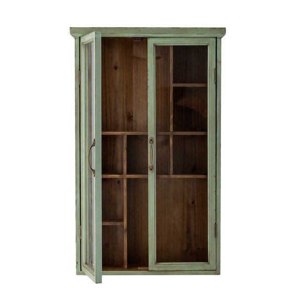 Zelená vitrína z jedľového dreva 13,5x80 cm Hazem – Bloomingville-image-3