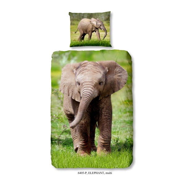 Detské bavlnené obliečky Muller Textiels Elephant, 140 × 200 cm