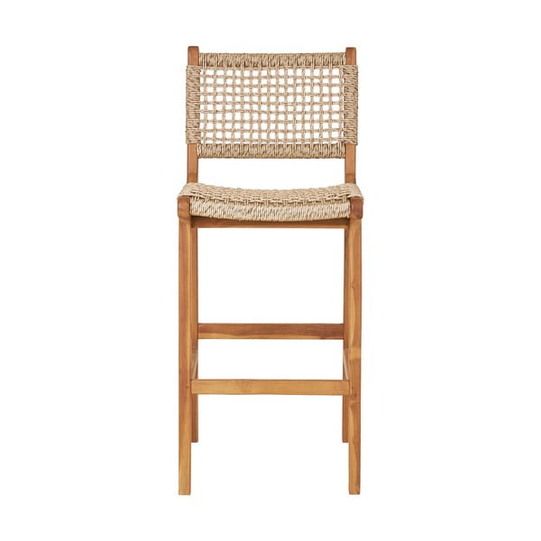 Barová stolička z teakového dreva v prírodnej farbe (výška sedadla 60 cm) Derby – House Nordic-image-1