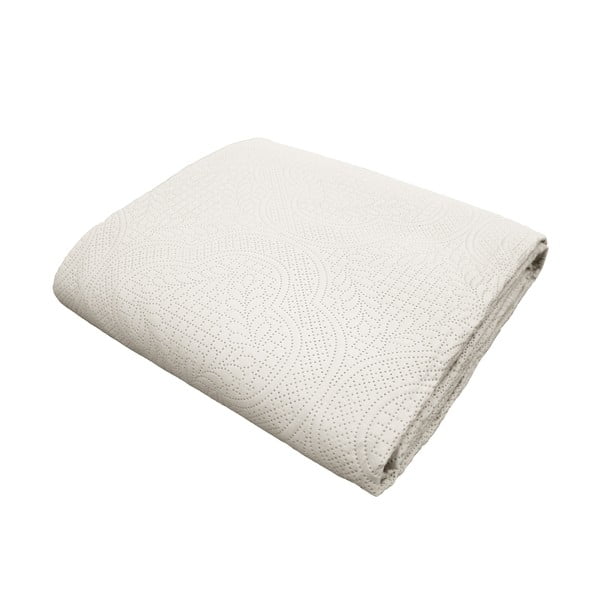 Krémová súprava prikrývky a obliečky na vankúš z mikrovlákna 240x260 cm Romane – douceur d'intérieur