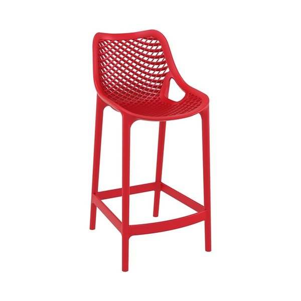 Sada 4 červených barových stoličiek Resol Grid, výška 65 cm-image-1
