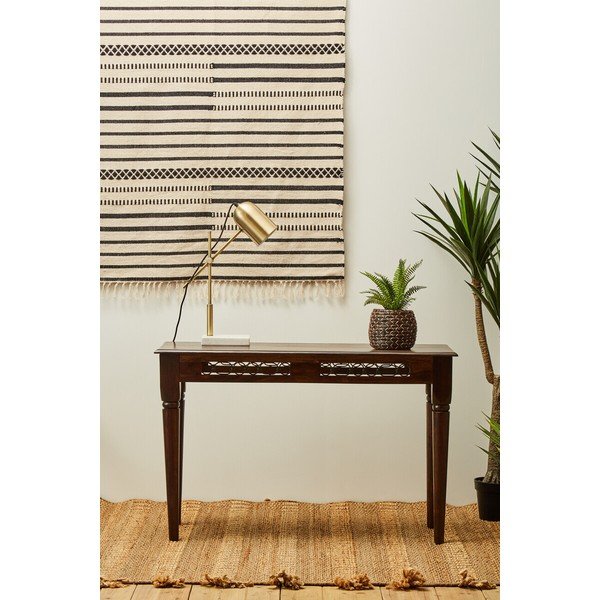 Konzolový stolík z masívu rosewood v tmavo prírodnej farbe 45x120 cm Srina – Premier Housewares-image-2