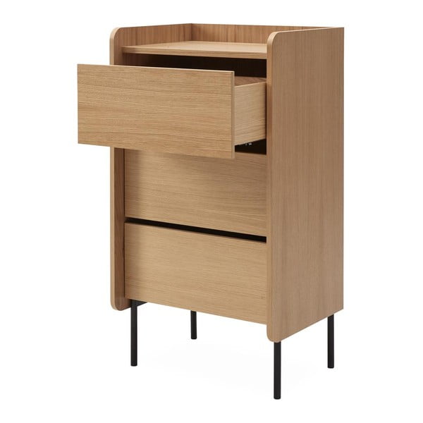 Vysoká komoda v dekore duba v prírodnej farbe 60x108,5 cm Wrap – Bonami Selection-image-3