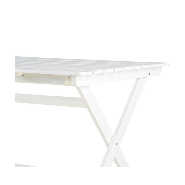 Biely záhradný stôl z akáciového dreva Bonami Essentials Natur, 114 x 88 cm-image-3