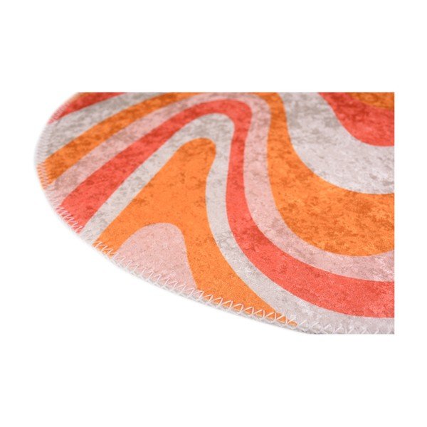 Oranžový prateľný okrúhly koberec ø 100 cm Colors of Joy – Vitaus-image-2