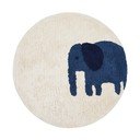 Slonovinový prateľný/ručne tkaný bavlnený detský koberec ø100 cm Tandani – Kave Home