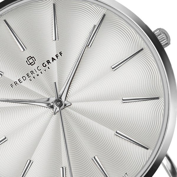 Dámske hodinky s bielym remienkom z pravej kože Frederic Graff Monte-image-1