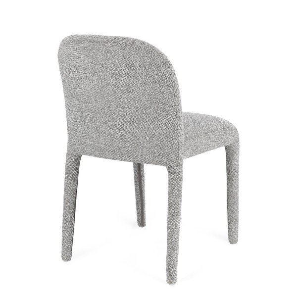 Sivá jedálenská stolička z materiálu bouclé Antara – Bizzotto-image-4