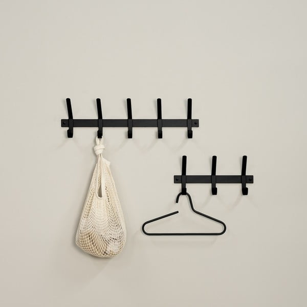Čierny kovový nástenný vešiak 40 cm Dexter – Spinder Design-image-1