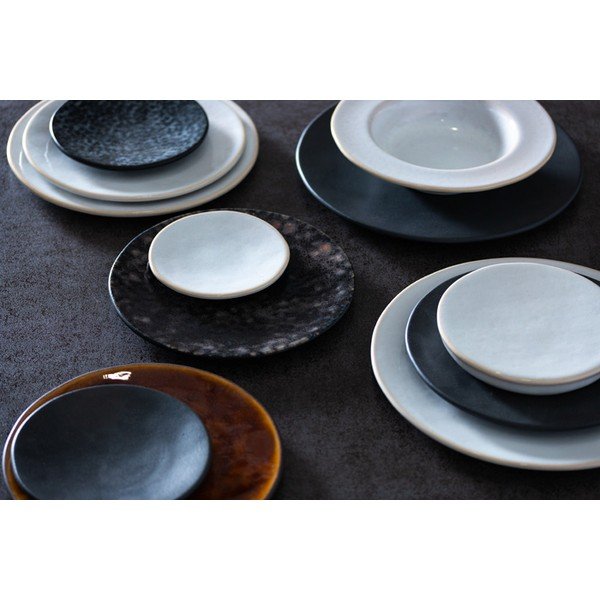 Sivý kameninový podnos Costa Nova Roda Iris, ⌀ 16 cm-image-1