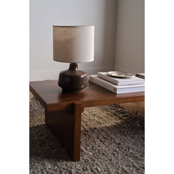 Hnedá/krémovobiela keramická stolová lampa (výška  29 cm) Laila – Jotex-image-2