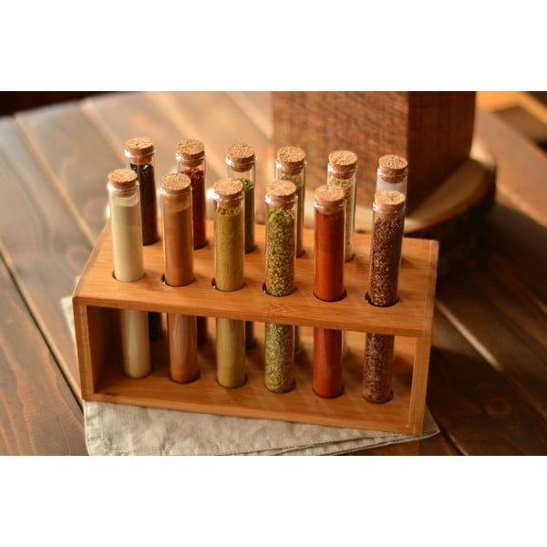 Súprava koreničiek 12 ks so stojanom Vanilla – Bambum-image-1