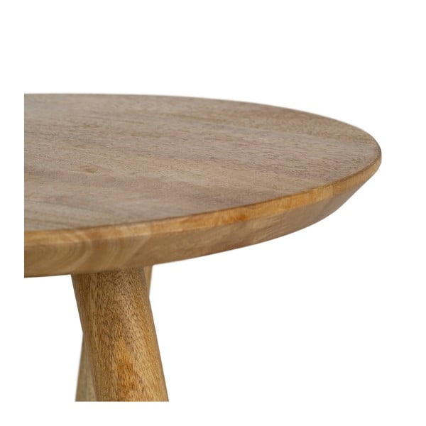 Okrúhly odkladací stolík z mangového dreva ø 40 cm Mao – Ixia-image-4