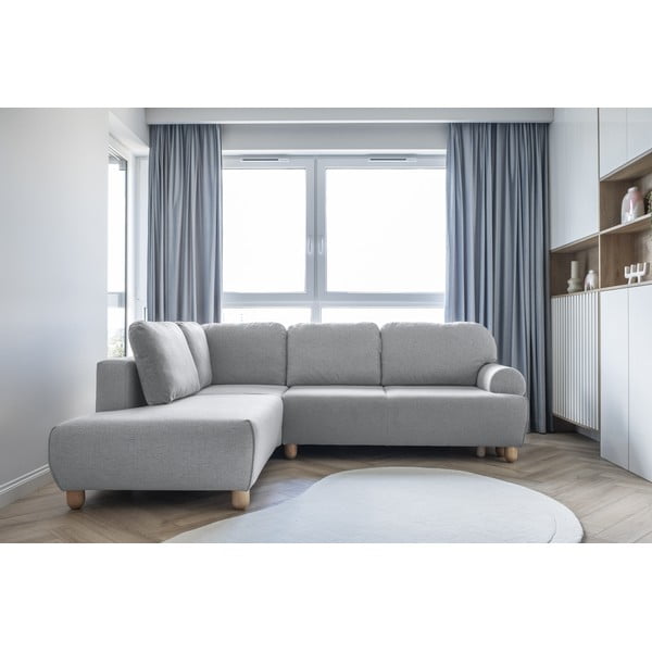 Svetlosivá rozkladacia rohová pohovka (ľavý roh) Bouncy Olli – Miuform-image-4