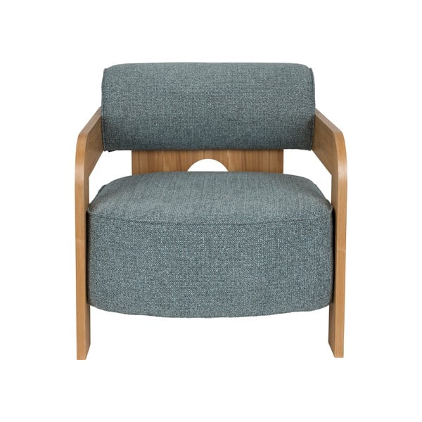 Sivomodré kreslo z textílie buklé Oolong – Zuiver-image-3