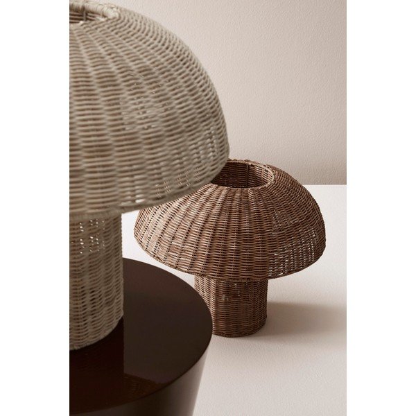 Ratanová LED stolová lampa v prírodnej farbe s ratanovým tienidlom (výška  40 cm) Irele – Bizzotto-image-2