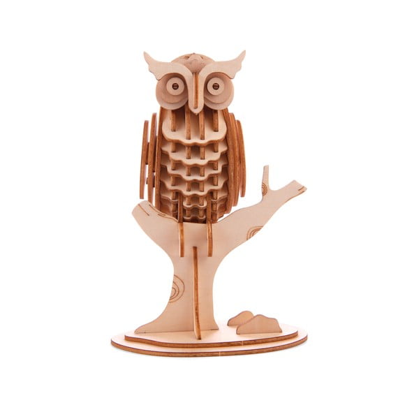 3D puzzle z balzového dreva Kikkerland Owl
