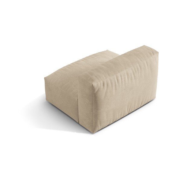 Béžový zamatový modul pohovky (stredový diel) Martina – Micadoni -image-3