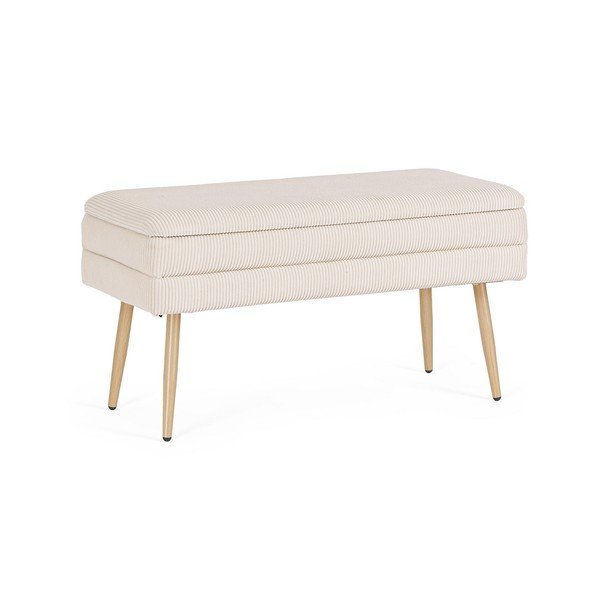 Biela polstrovaná lavica Olga – Bizzotto-image-2